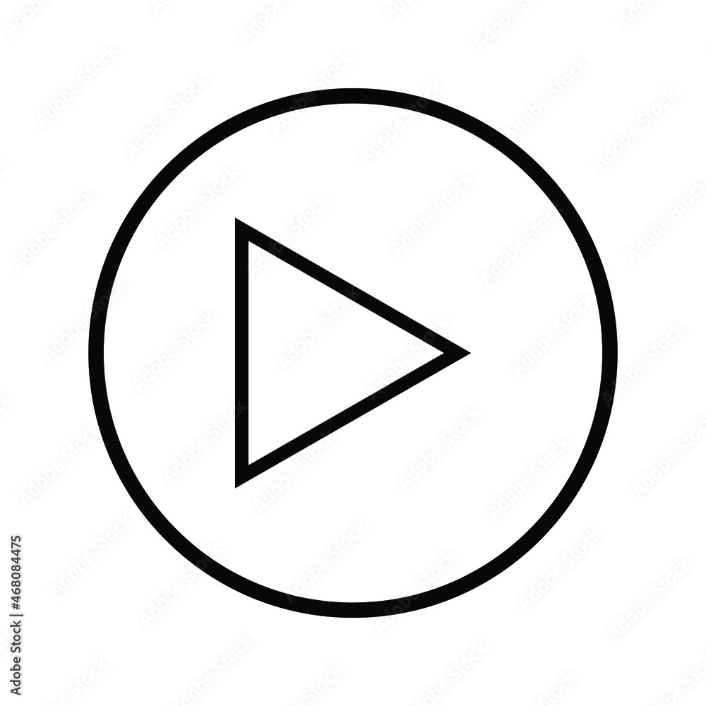 Poster play button vector icon. video play button symbol vector illustration color editable.