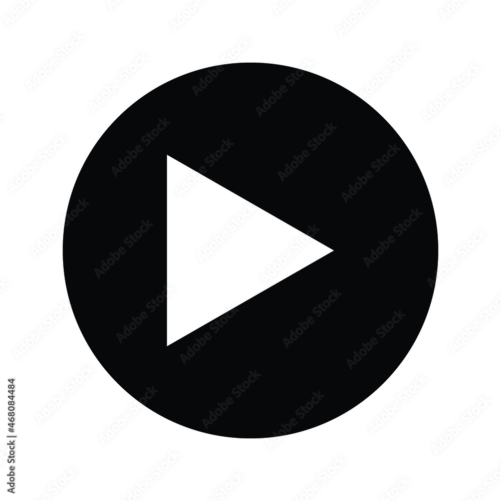 Poster play button vector icon. video play button symbol vector illustration color editable.