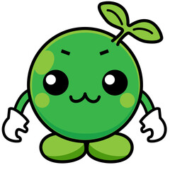 グリーン　エコ　環境　キャラクター　かわいい　イラスト素材