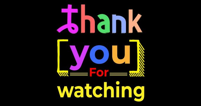 Thank You For Watching Intro and Outro Template. 4K for Kids, Funny, presentation video cover title or trailer with please like comment share and subscribe. Thank You Animated. Thank You Animation