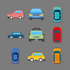 nine cars vehicles icons