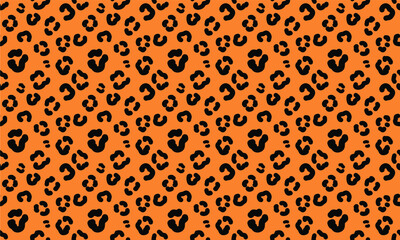 Seamless leopard skin vector pattern. Perfect for fabric, wallpaper, wrapping paper, textile, Interior and others graphic design. seamless leopard, jaguar, cheetah, cougars skin pattern. Animal print.