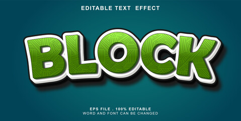 text effect editable block