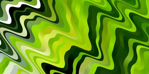 Light Green, Yellow vector template with curves.
