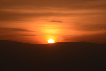 sunset in the mountains