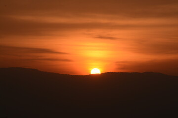 sunset in the mountains