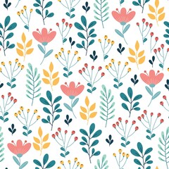 Floral seamless pattern. Vector design for paper, cover, fabric, interior decor.