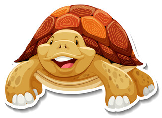 Cute turtle animal cartoon sticker