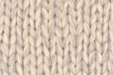 毛糸の編み物のクローズアップ写真