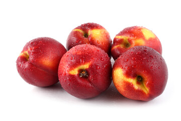 Nectarines isolated on white