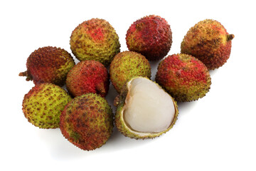 Lychee isolated on white