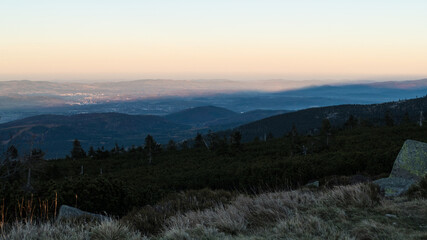 landscape od czech highest mountains krkonose
