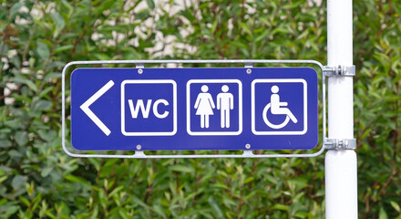 Man & Women toilet and handicap toilet sign