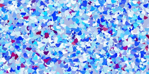 Light blue, red vector backdrop with chaotic shapes.