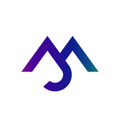 Initial letter J and M with monogram style , vector logo design