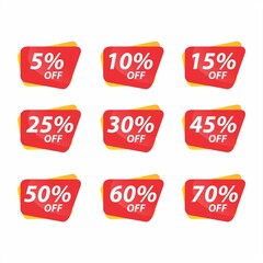 Set of vector sale tag stickets