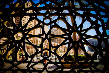 Doha,Qatar,27/01/2016-The marina waterfront walkway at the Pearl in Doha, Qatar, with shops and restaurants