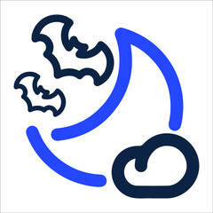 Halloween moon or sky icon