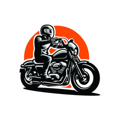 Motorcycle vector template biker vector stock. Perfect vector for biker related industry