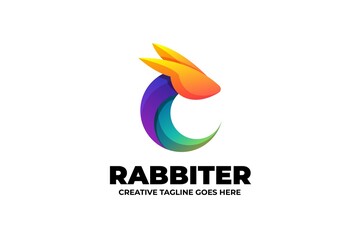 Abstract Gradient Rabbit Logo