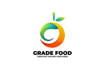 Fresh Fruit Health Organic Food Logo