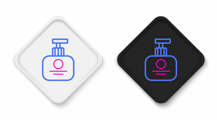 Line Tube of hand cream icon isolated on white background. Colorful outline concept. Vector