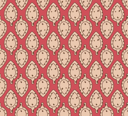 Japanese Tribal Leaf Vector Seamless Pattern