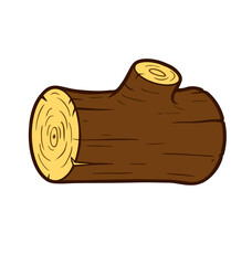 simple cartoon wood log