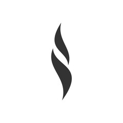 Smoke flat icon isolated vector illustration.