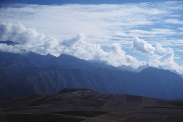 Fototapeta na wymiar Agricultural terracing of Moray, Sacred Valley, Peru. High quality photo