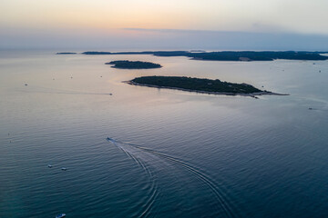 An amazing aerial shot of Brijuni islands, Istria, Croatia