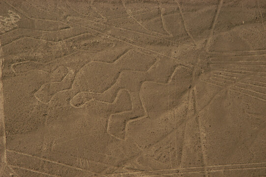 Drawings, Nazca lines ( lineas de nazca ) in the desert of nazca - Peru. High quality photo