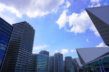 Fototapeta na wymiar Buildings Landscape in Minatomirai , Yokohama, Japan