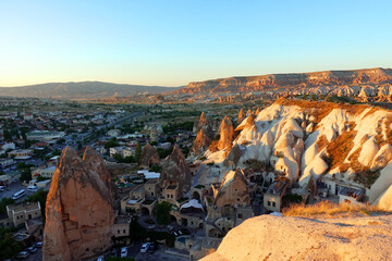 Goreme Cappadocia nature and town in Turkey