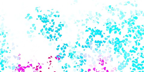 Light blue, red vector backdrop with chaotic shapes.