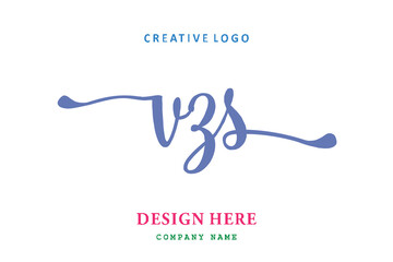 Obraz premium VZS lettering logo is simple, easy to understand and authoritative