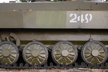 tank tracks close-up