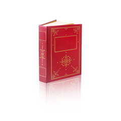 Book in red cover isolated on a white background