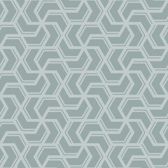 Hexagon art seamless pattern background.