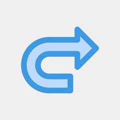 Next arrow icon vector illustration in blue style, use for website mobile app presentation