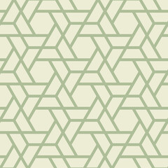 Hexagon art seamless pattern background.