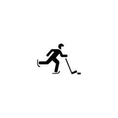 winter hokey sport vector icon