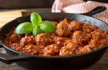 Italian meatballs with tomato sauce