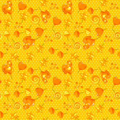 Candy lollipop seamless pattern for background