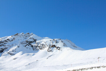 Ski slope in mountains Solden Austria