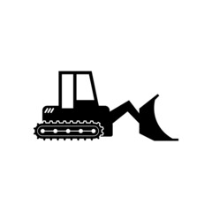 bulldozer icon design template vector isolated illustration