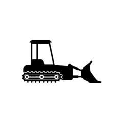bulldozer icon design template vector isolated illustration