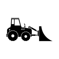 bulldozer icon design template vector isolated illustration