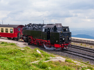 Fototapeta na wymiar Nostalgische Harzer Brockenbahn