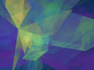Abstract geometric fractal art background of overlapping triangles.